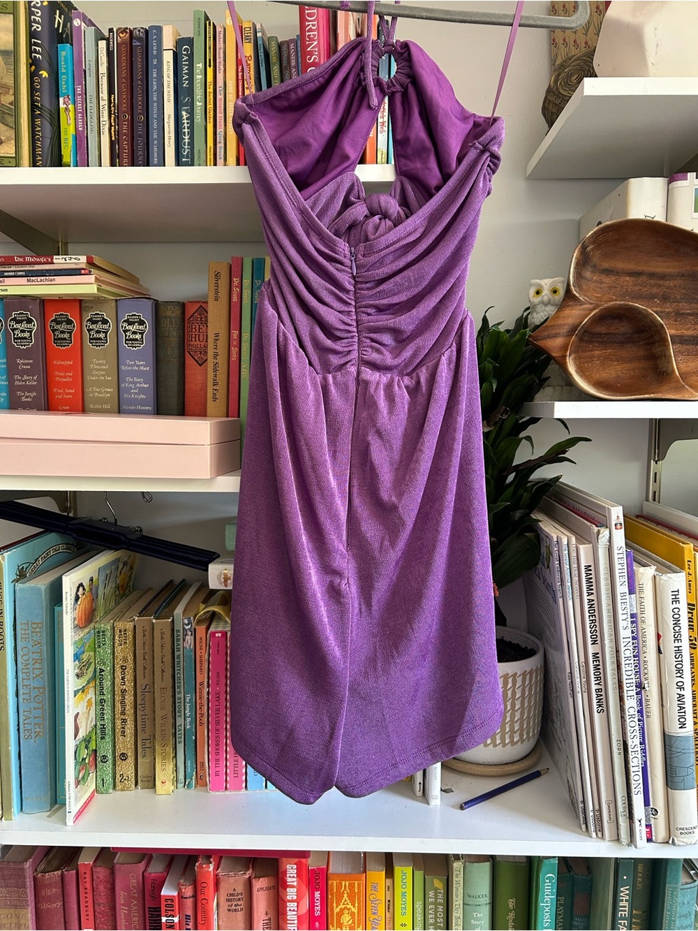 Princess Polly Purple Tie-Front Cutout Romper - Picture 4 of 6